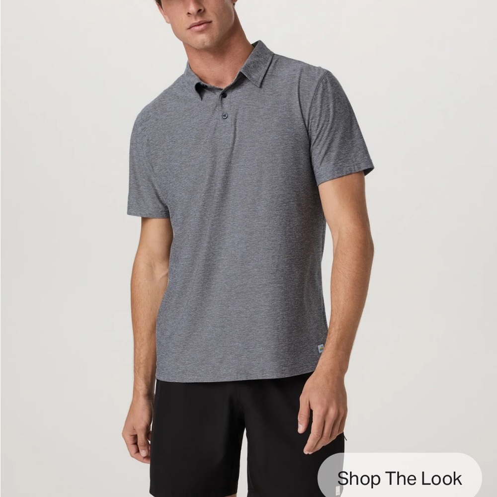 Vuori Strato Tech Polo in Heather Gray